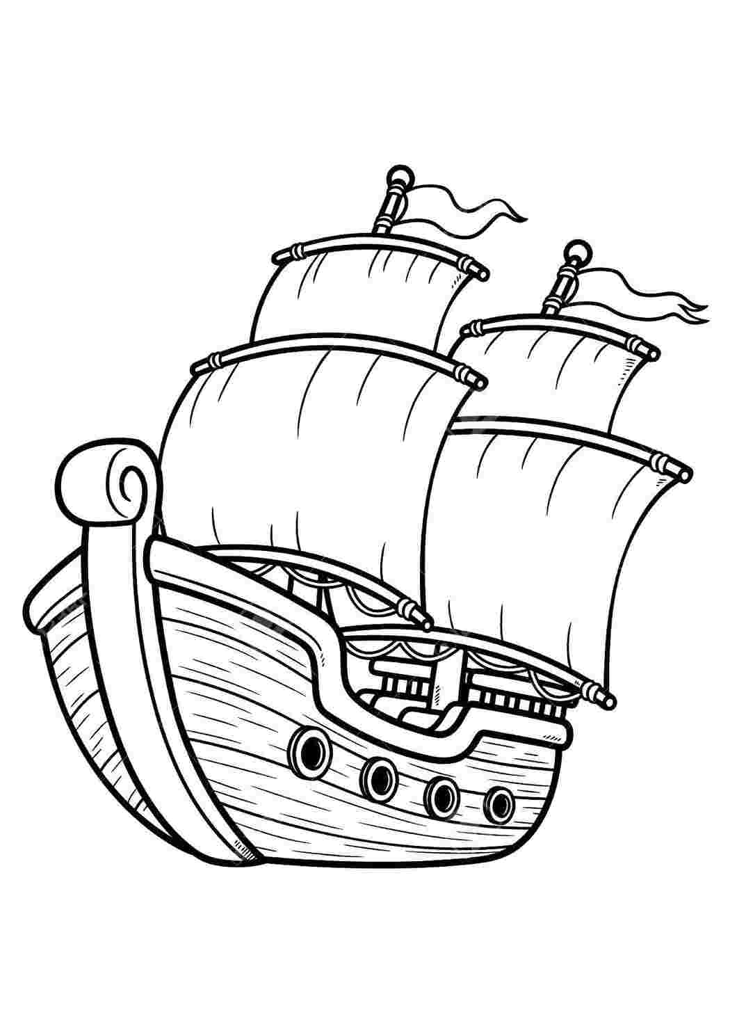 Рисунок пиратского корабля