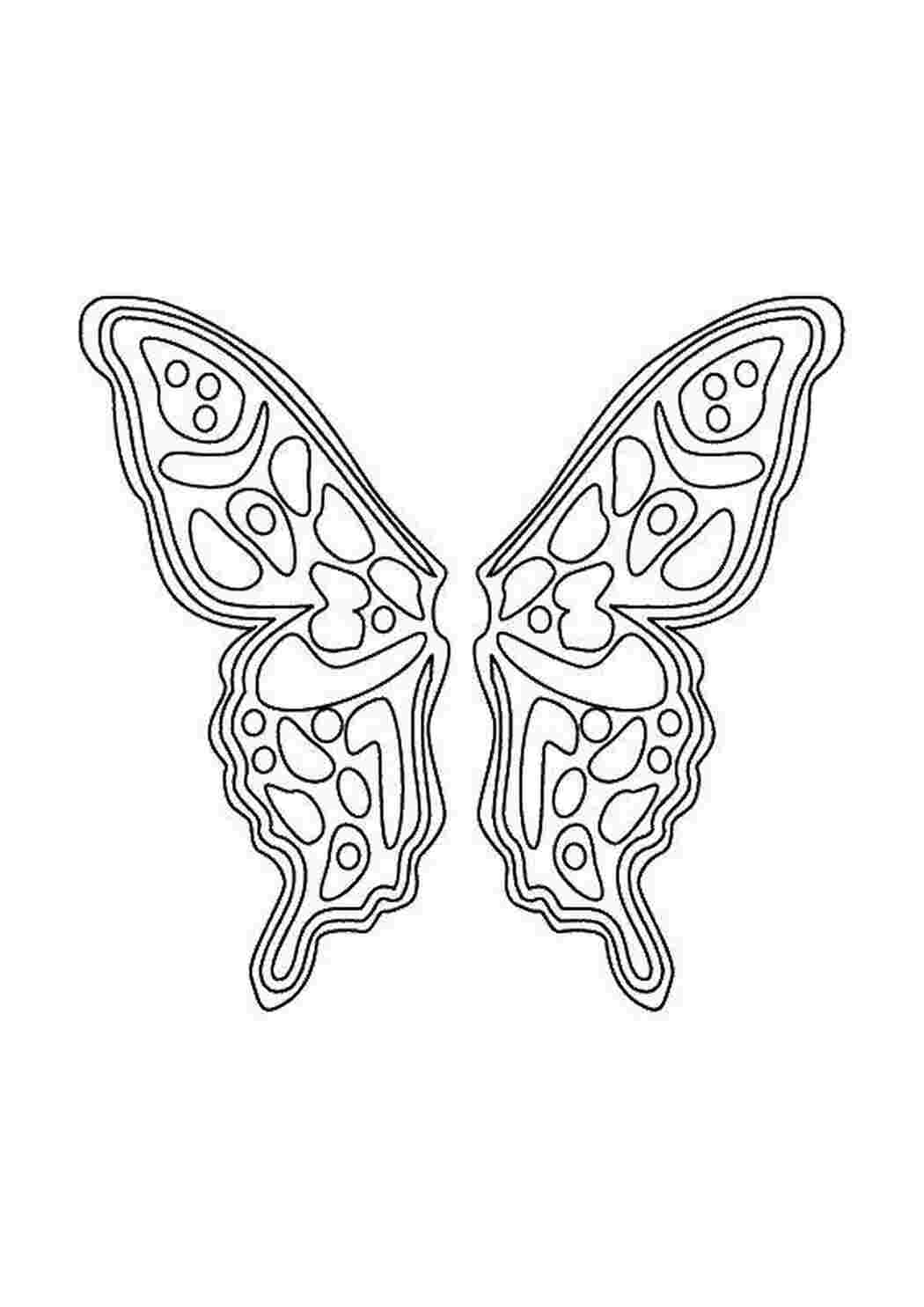 Крыло бабочки трафарет