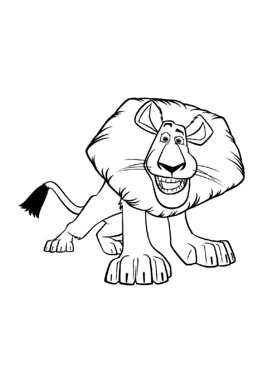 Раскраска Лев