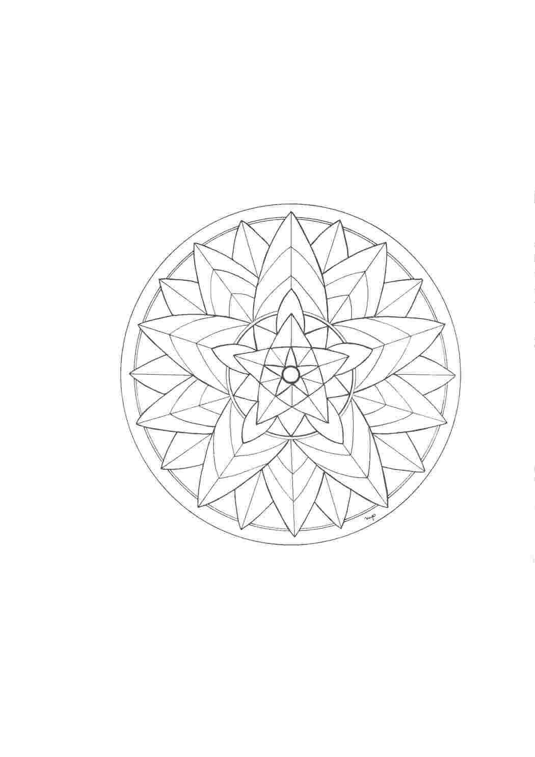 Раскраска Фракталы раскраски для развития воображения