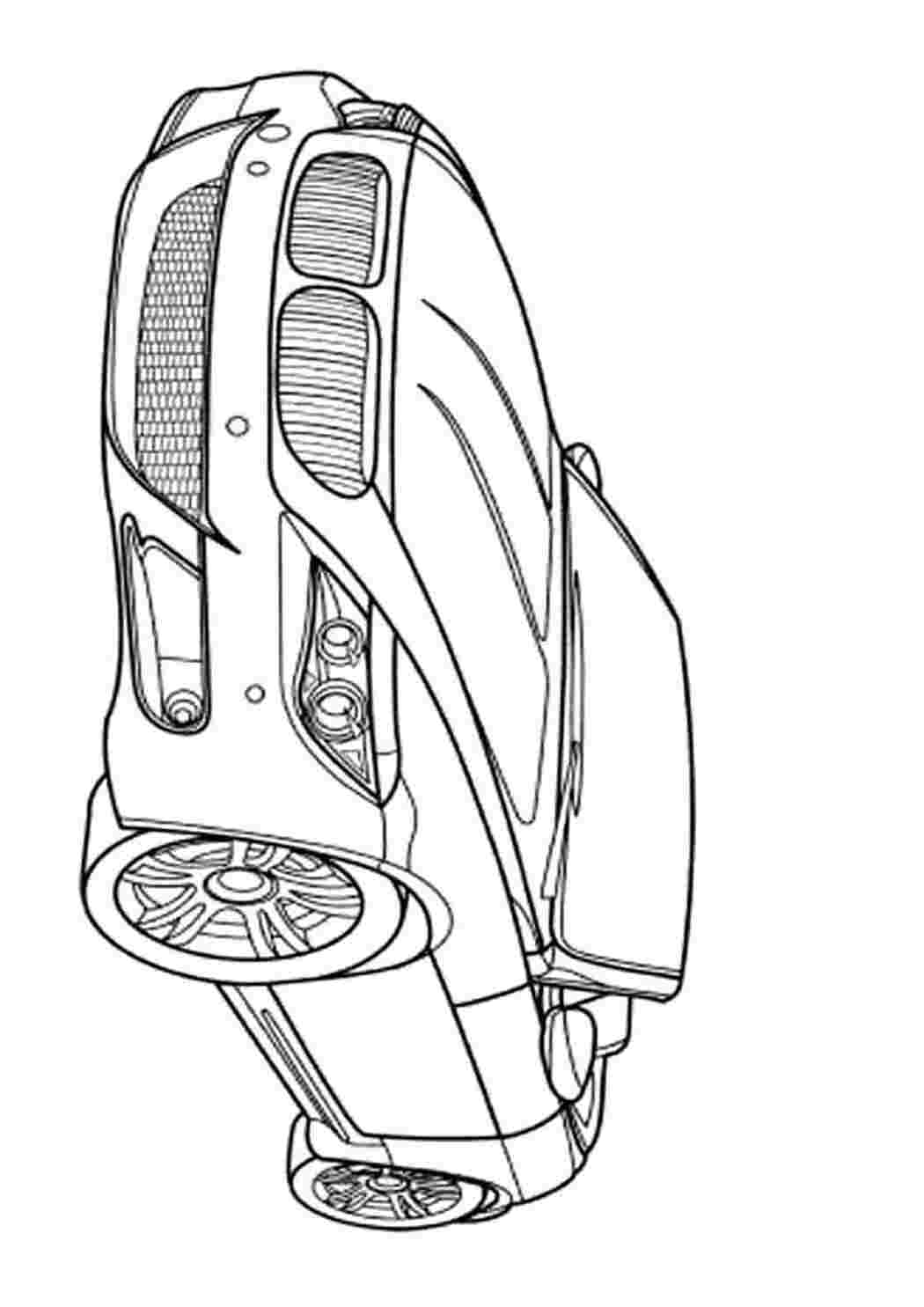 Раскраска Спортивный автомобиль