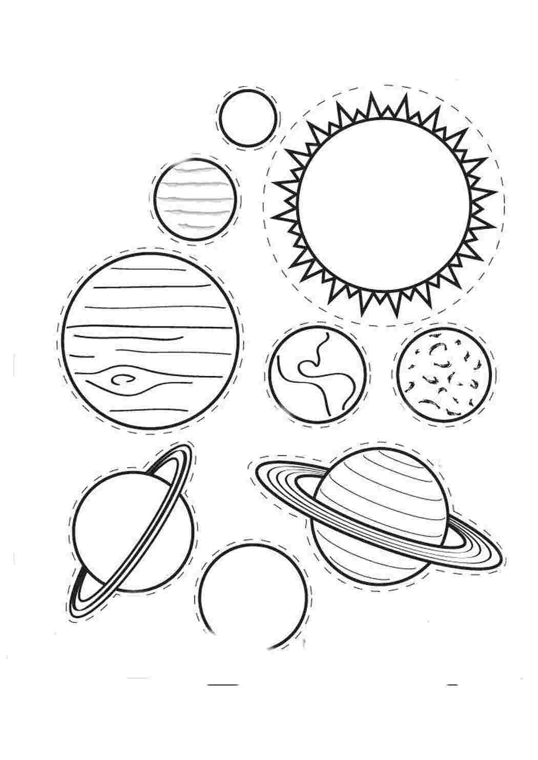 Раскраска Солнечная система