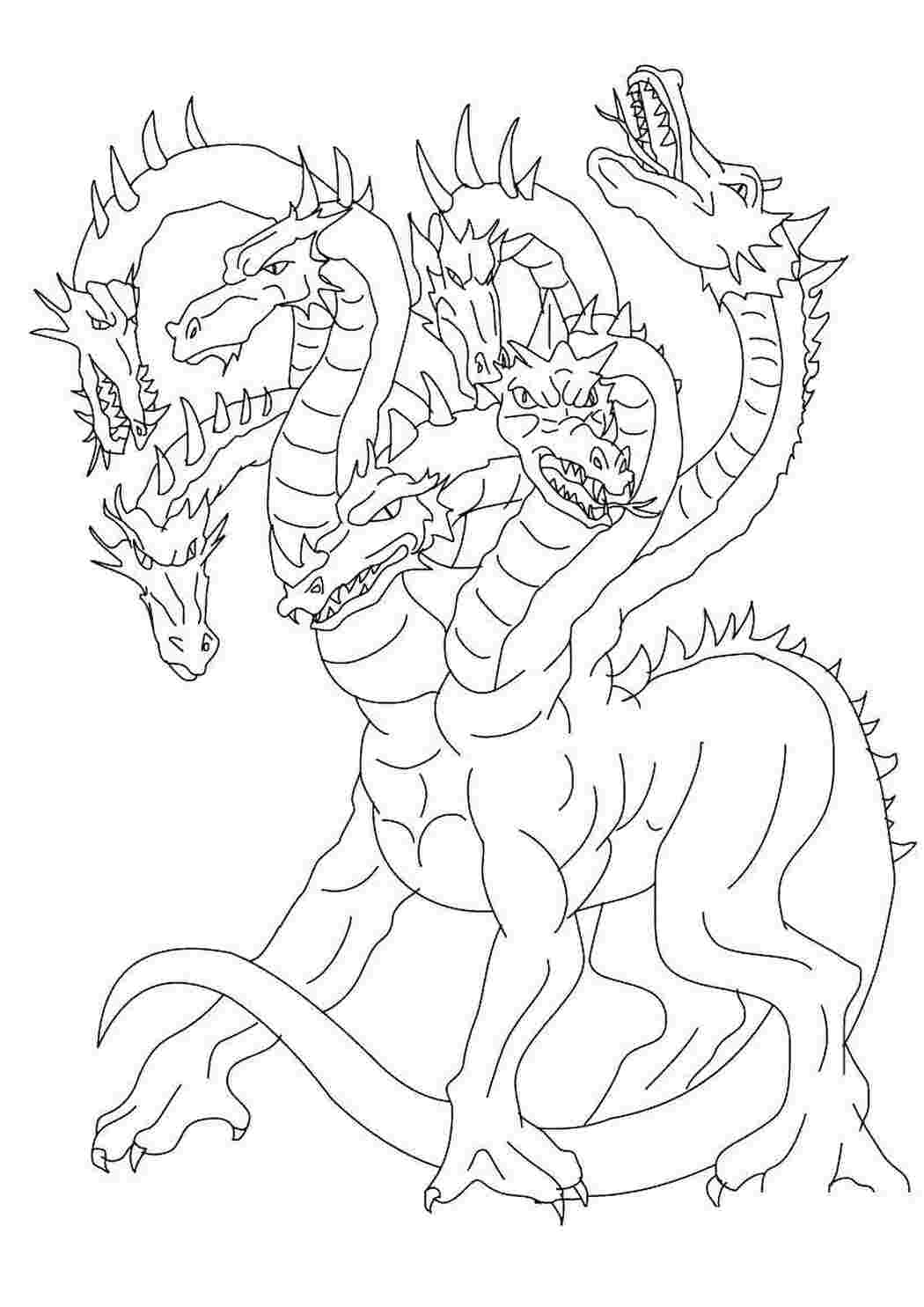 Раскраска Множество голов