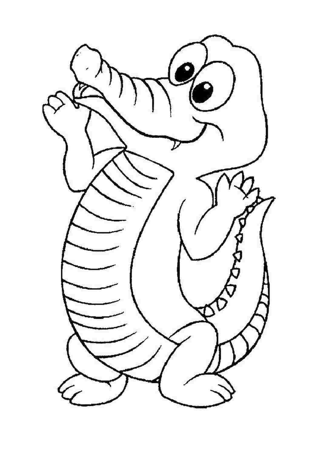 Раскраска Крокодил