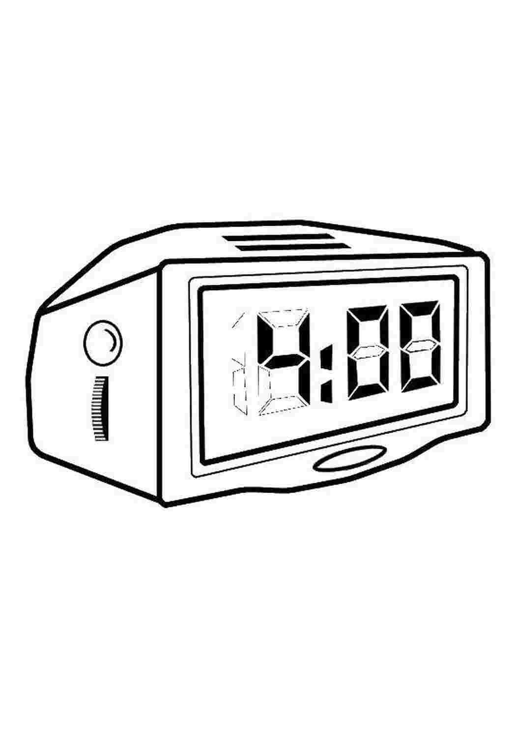 Раскраска Электронные часы