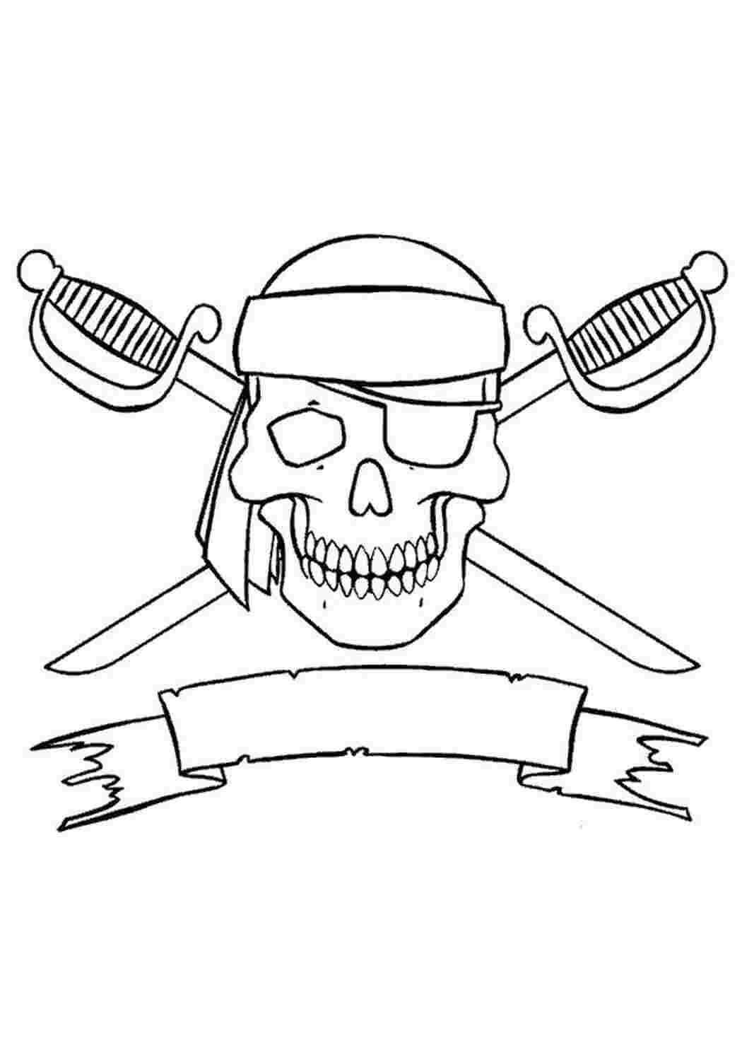 Раскраска Знамя пиратов