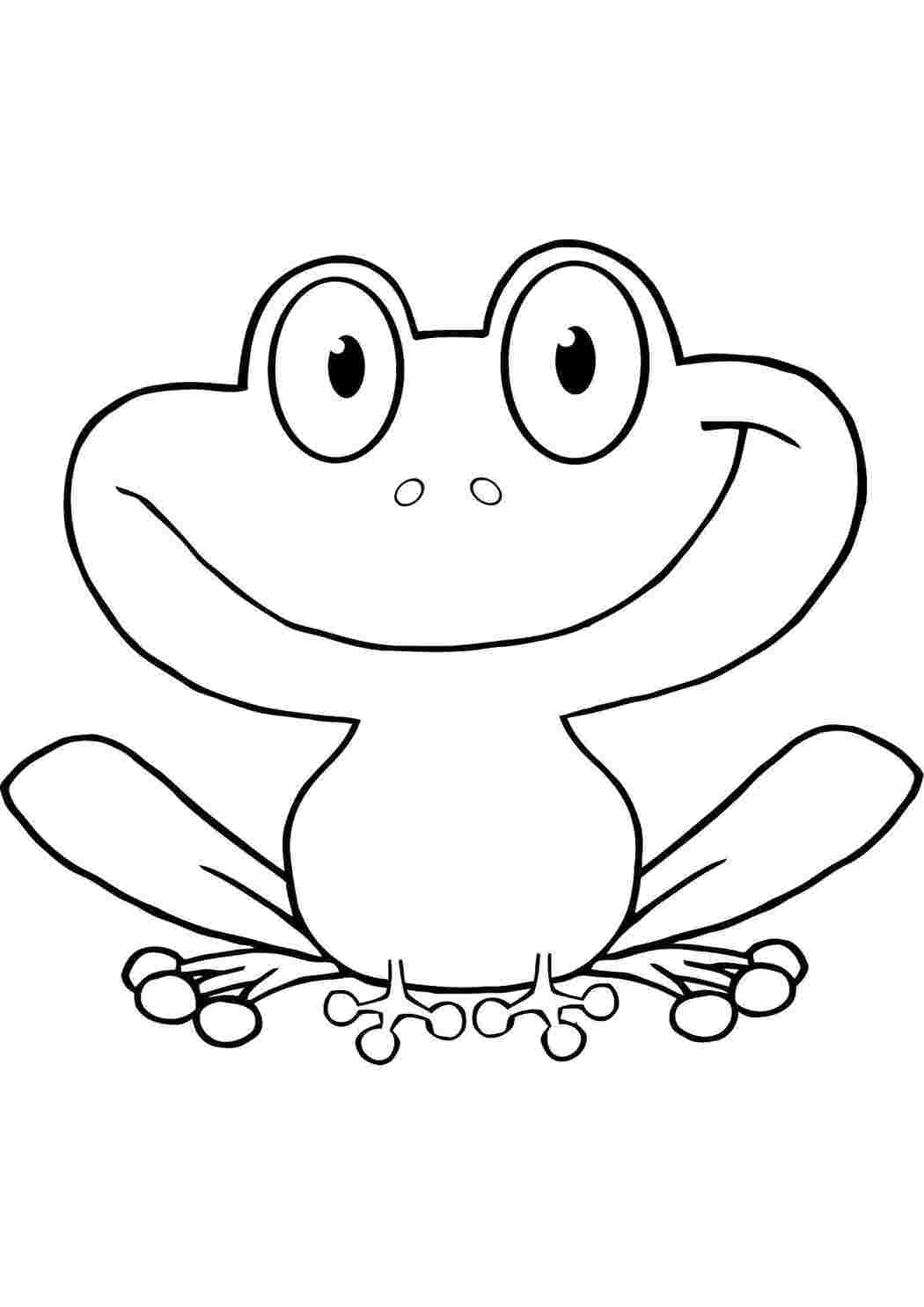 Мордочка лягушки раскраска для детей