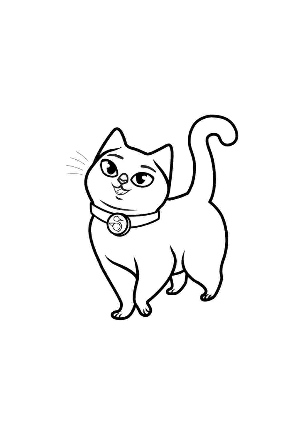 Смешные котики раскраска