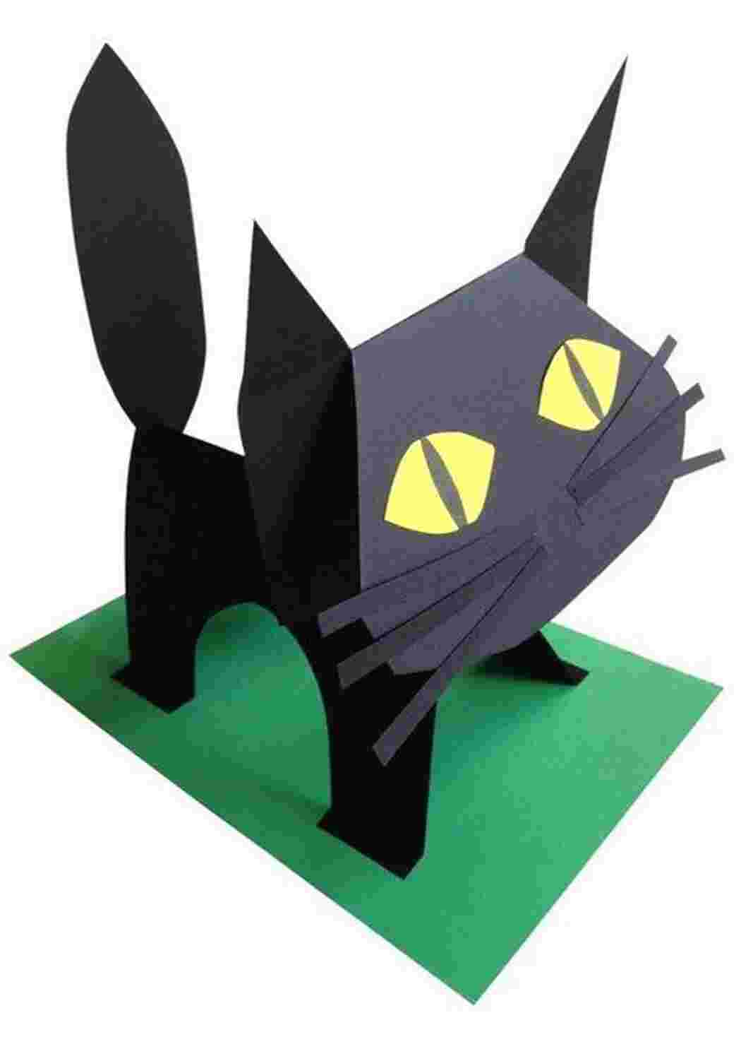 Раскраска Поделки животных из цветной бумаги. Объемные поделки