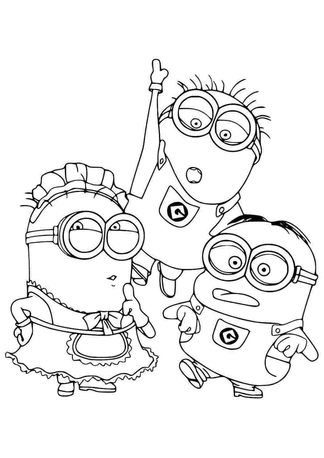 Раскраска Миньоны