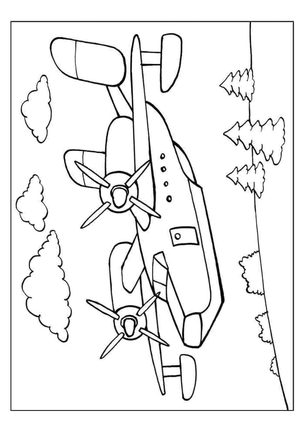 Раскраска Самолёт, самолет МЧС
