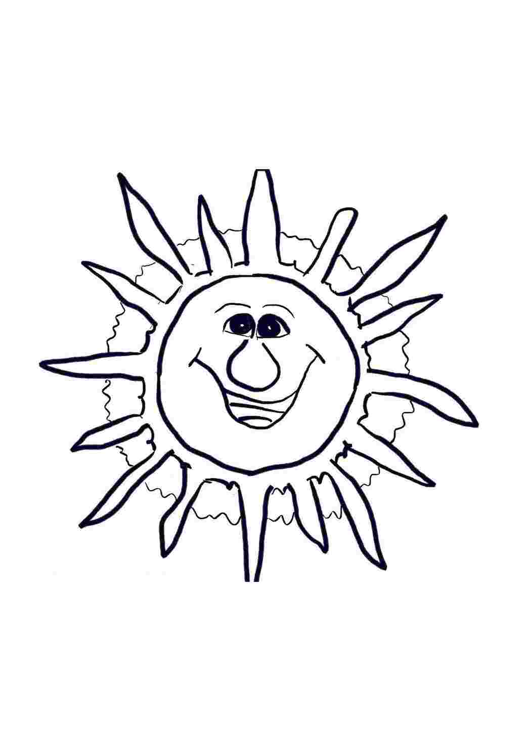 Раскраска Солнце