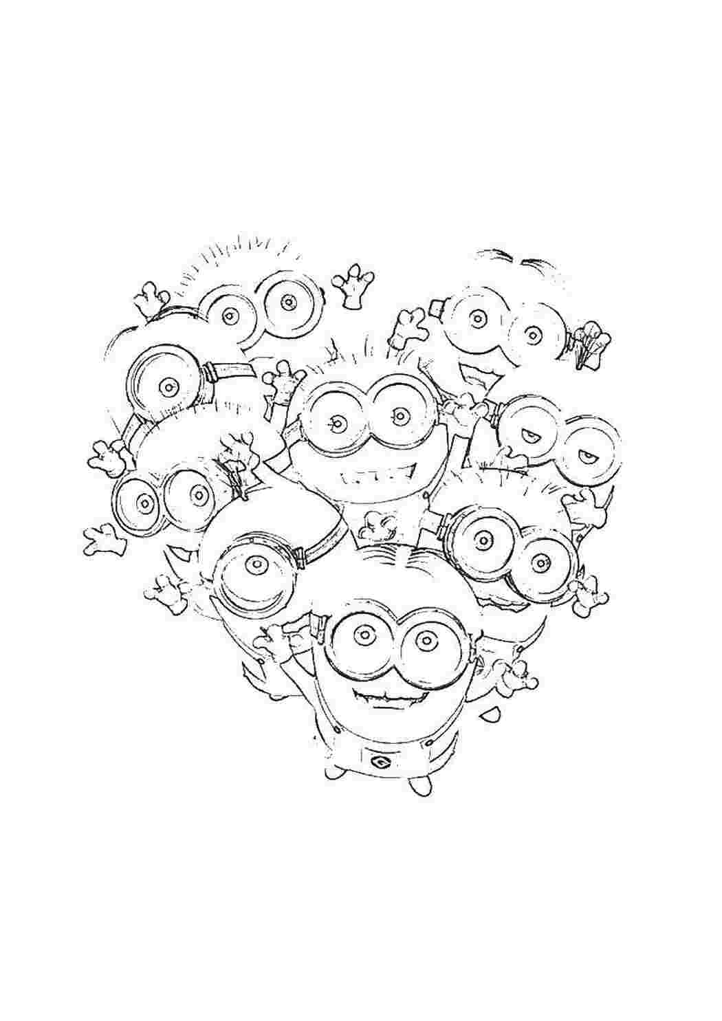 Раскраска Миньоны