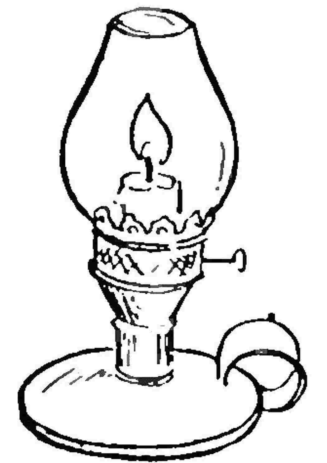 Раскраска Лампа