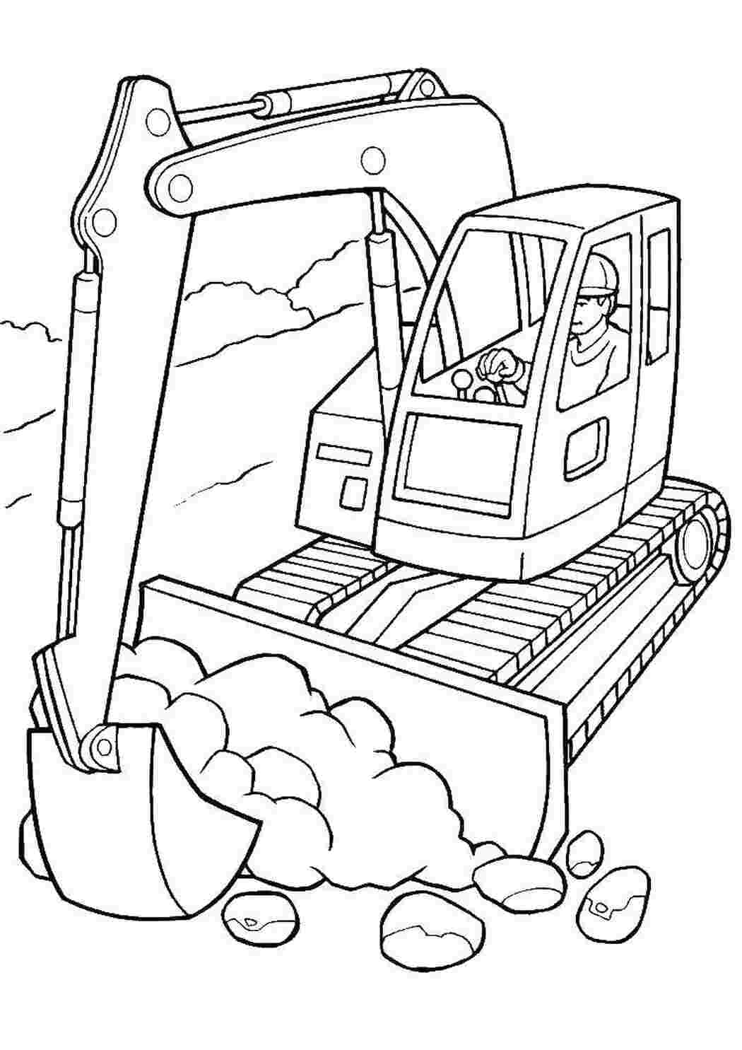 Раскраска Гусеничный трактор