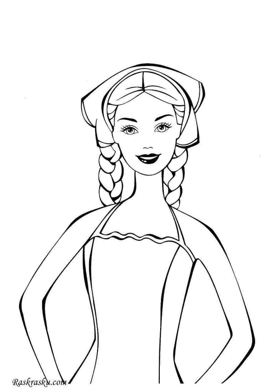 Раскраска Барби