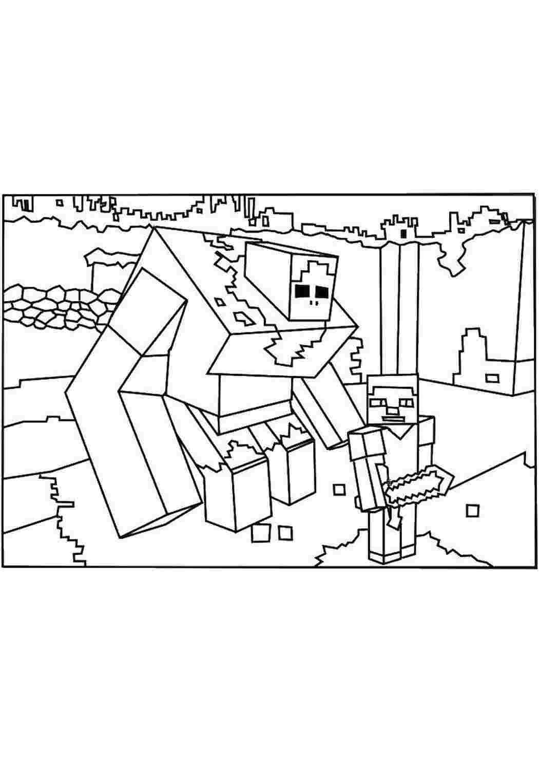 Раскраска Майнкрафт