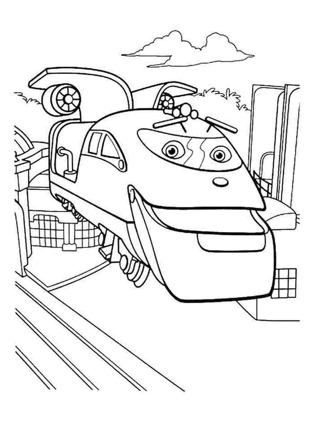 Раскраска Летающий поезд