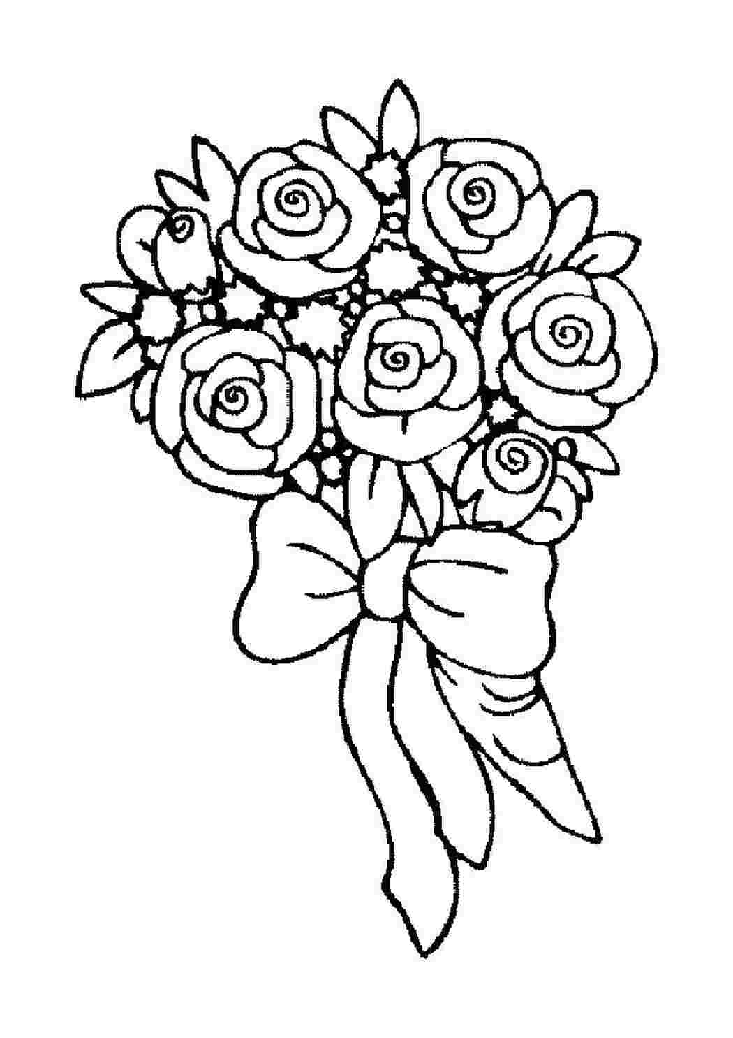 Раскраска Розы