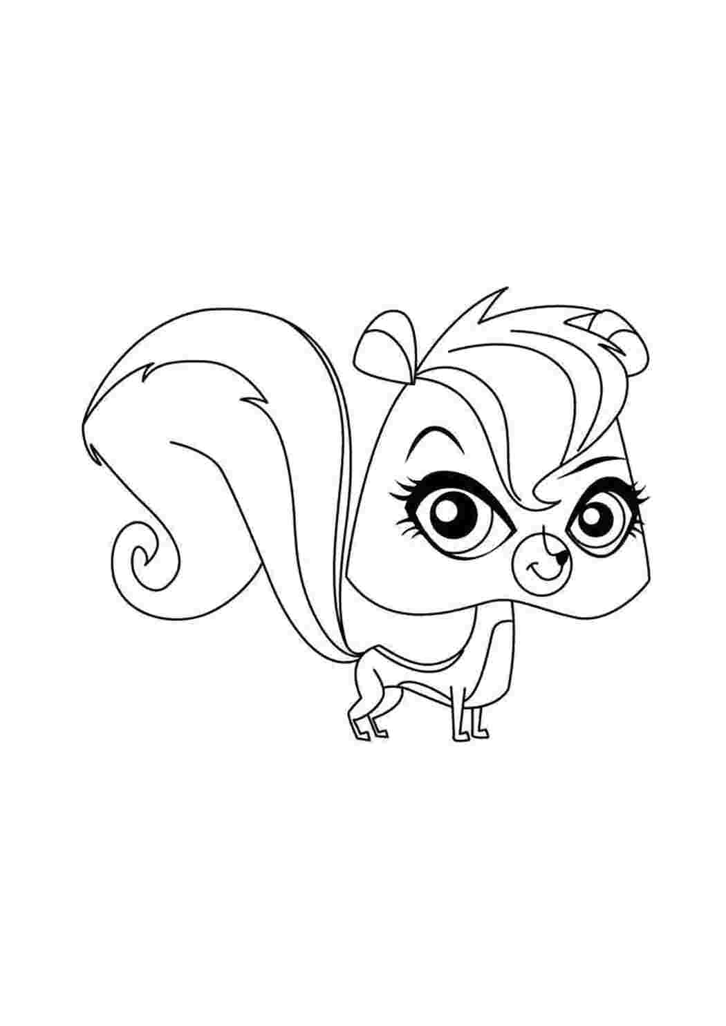 Раскраска Скунс Пэппер 