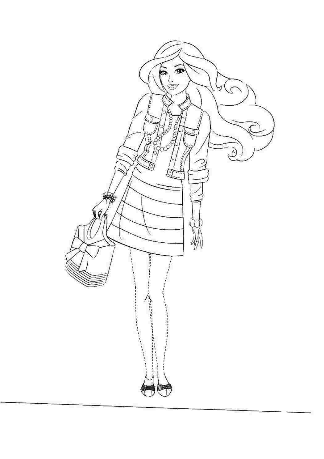Раскраска Барби