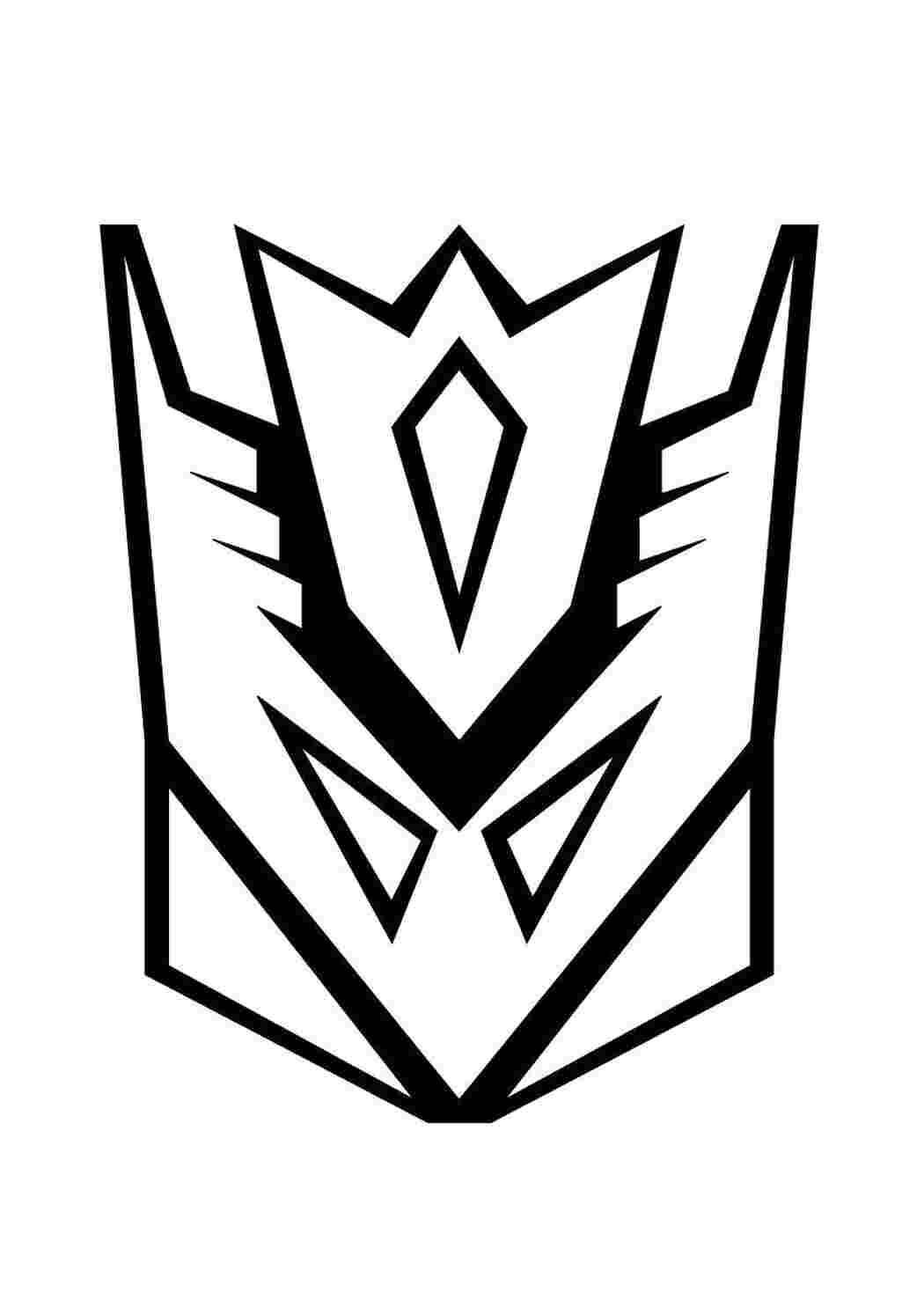 Раскраска символ десептиконов