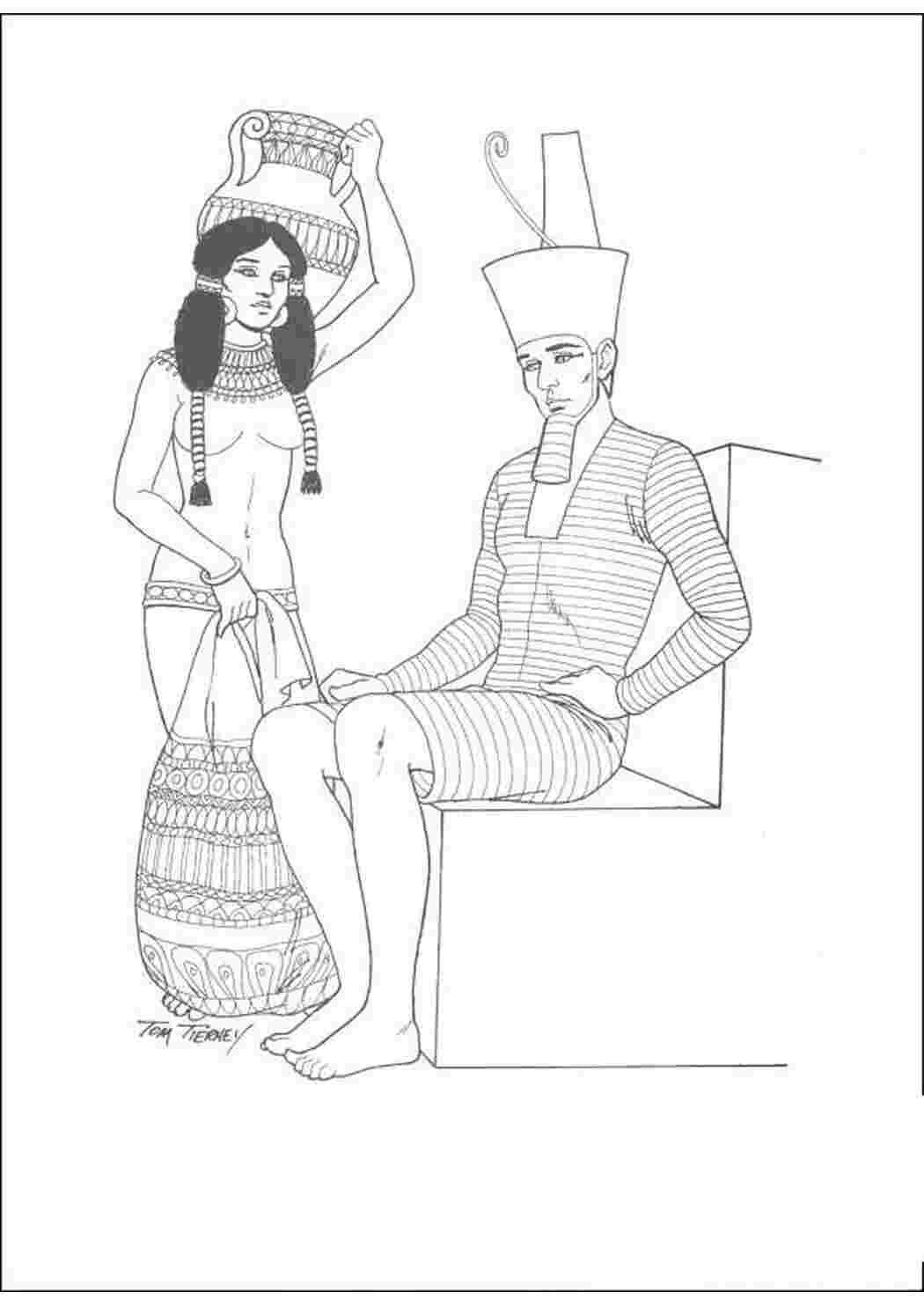 Одежда фараона в древнем Египте рисунок