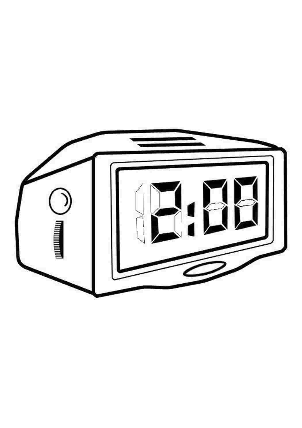 Раскраска Электронные часы