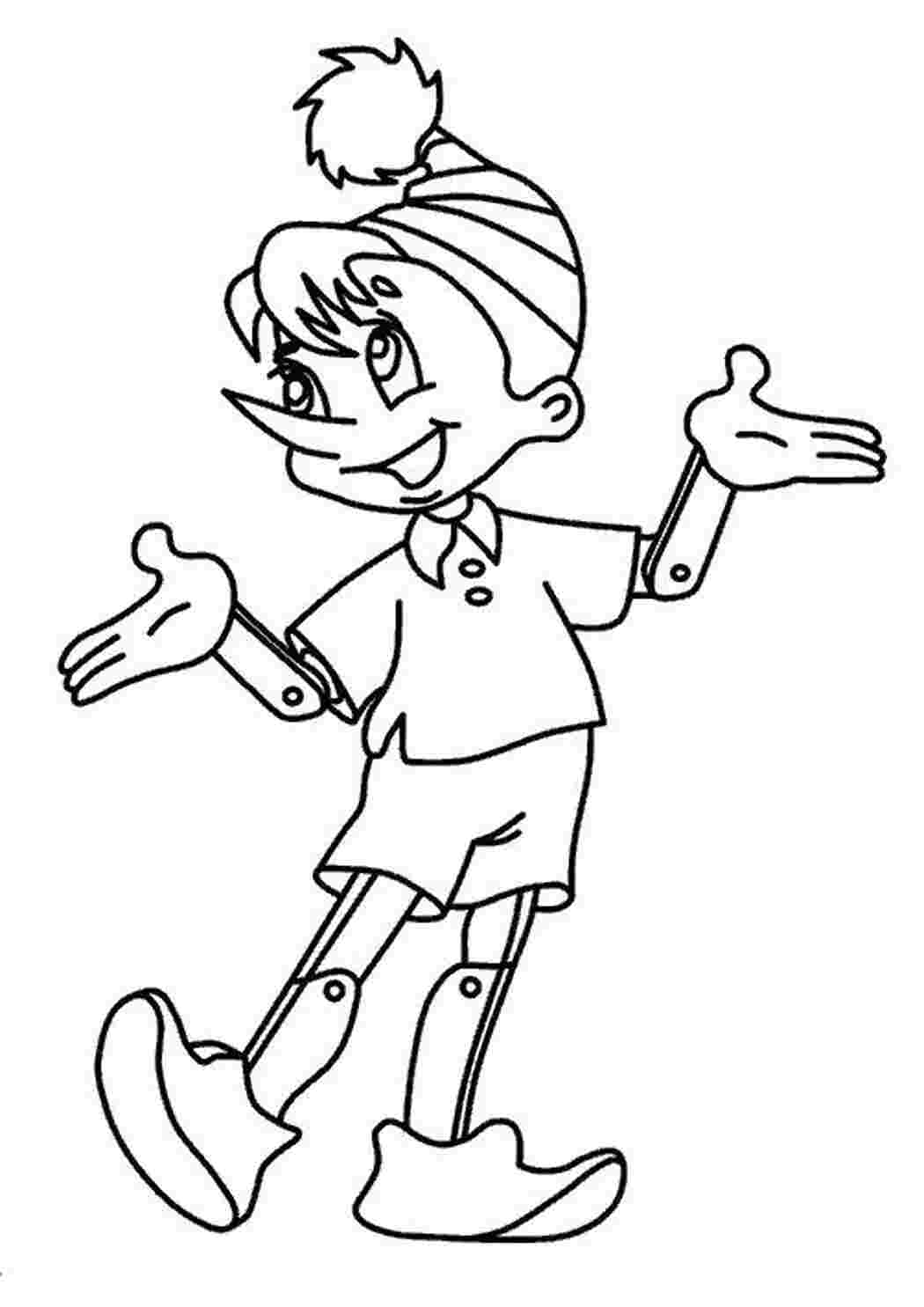 Раскраска Буратино