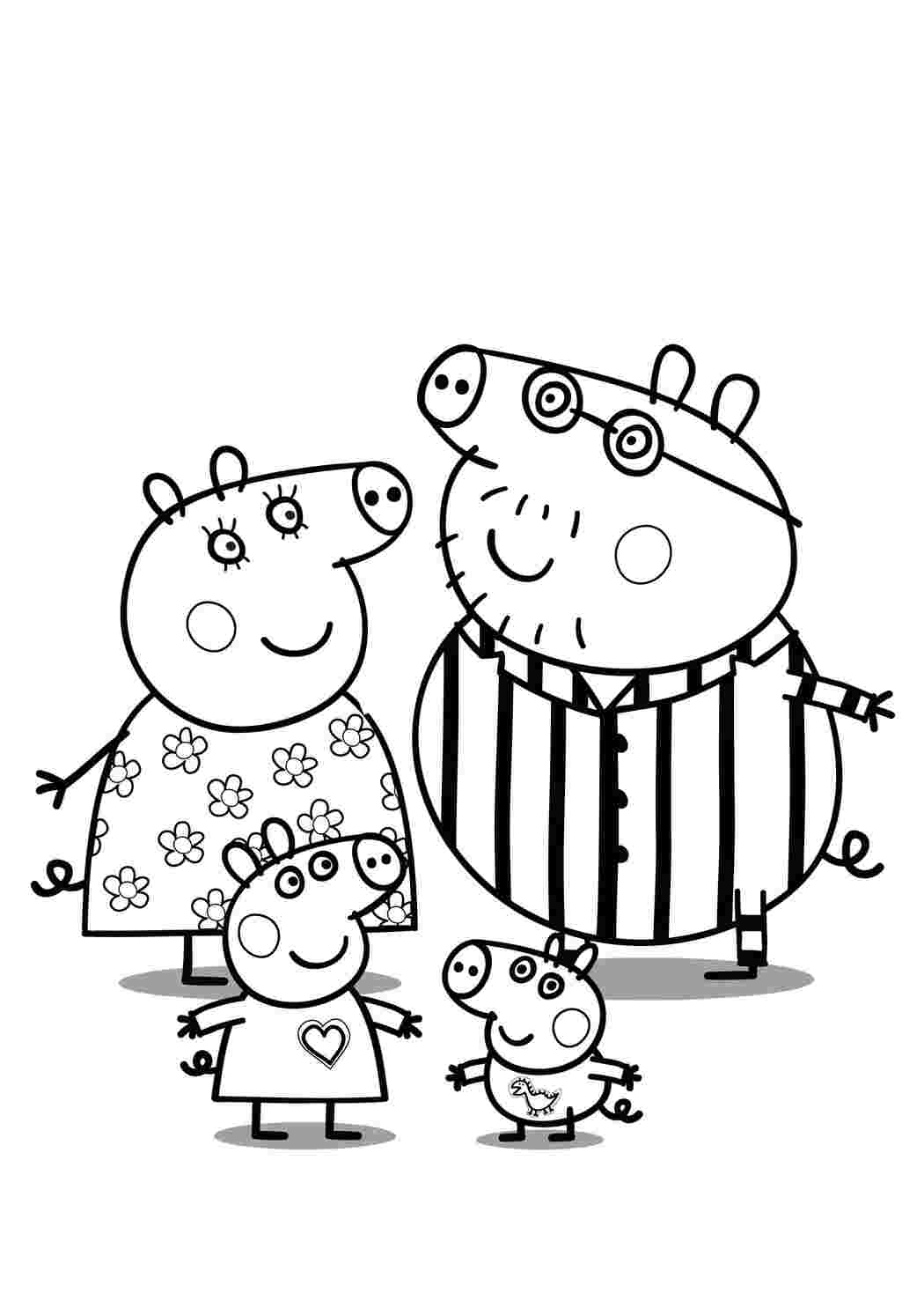 Раскраска Свинка пеппа.