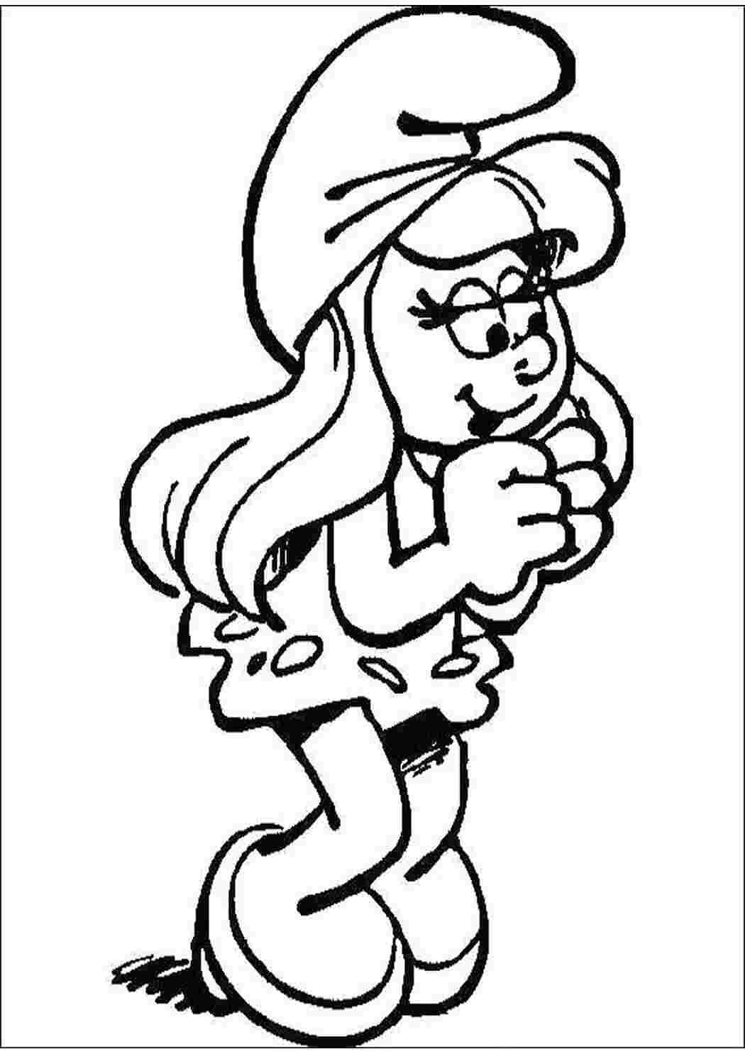 Раскраска Смурфетта