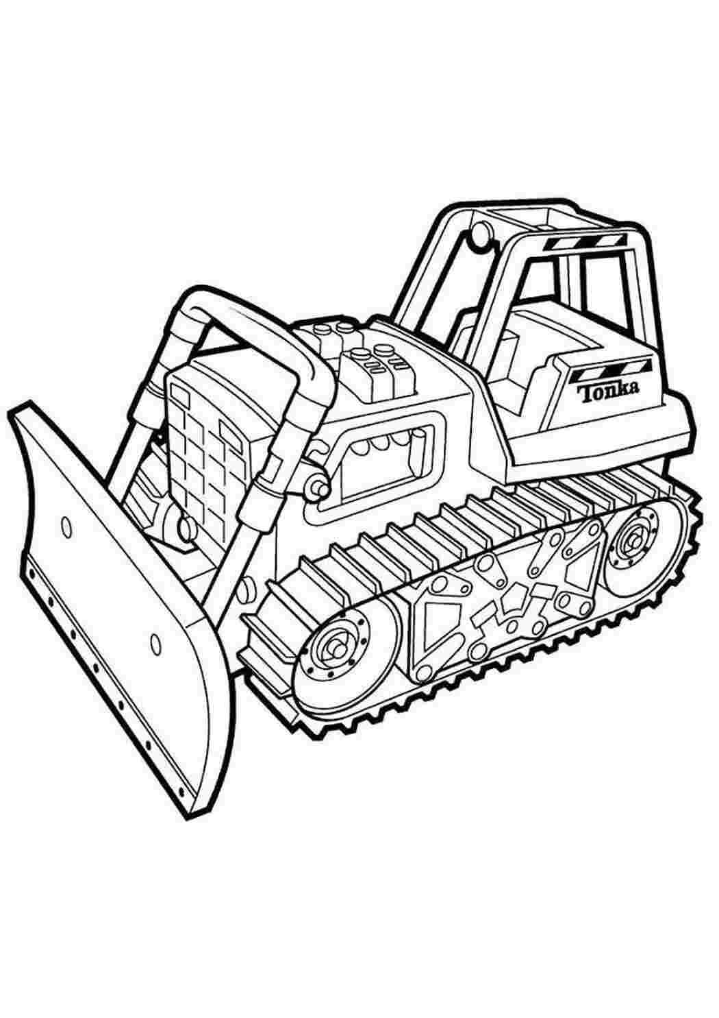 Раскраска Бульдозер