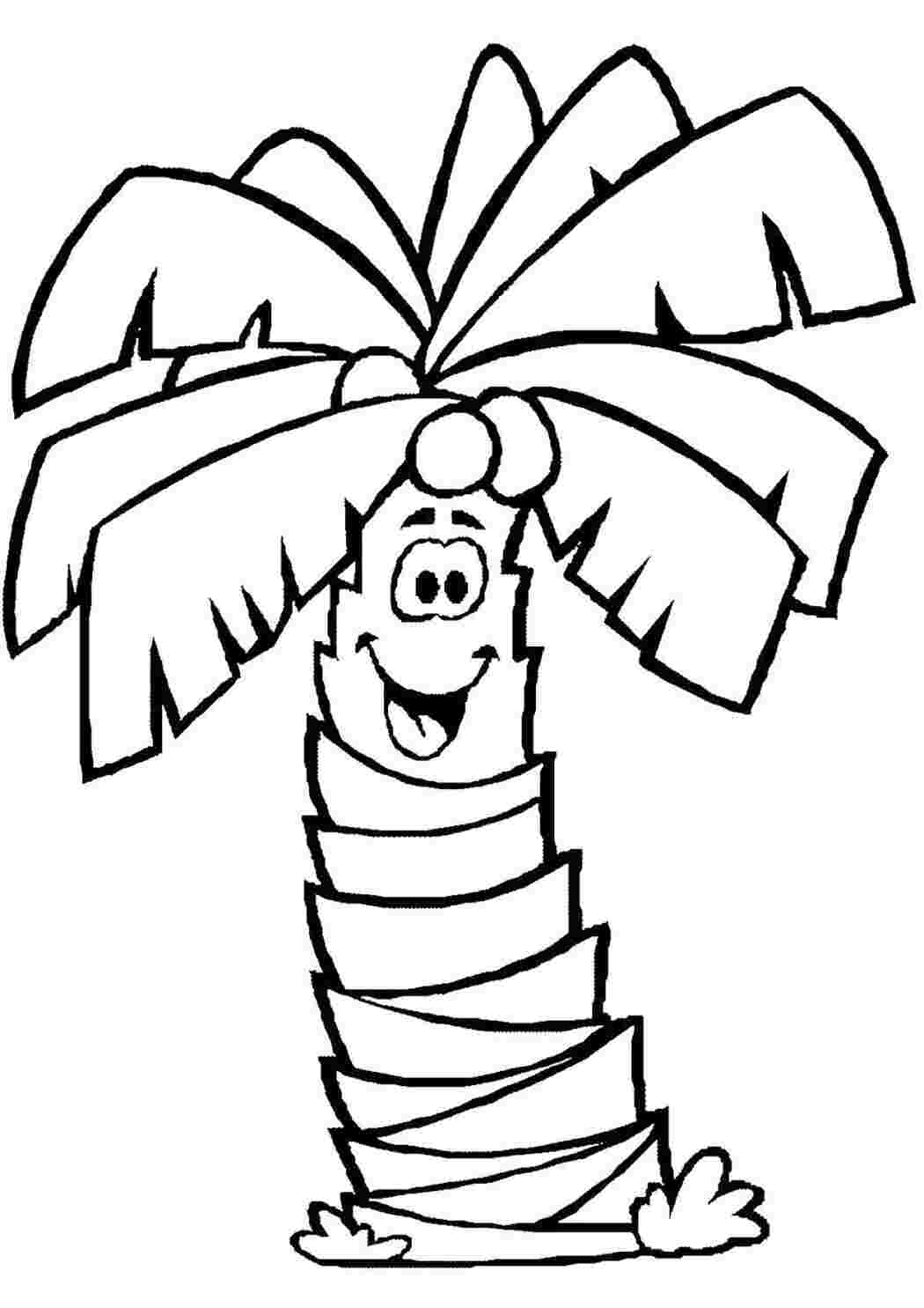 Раскраска Веселая пальма