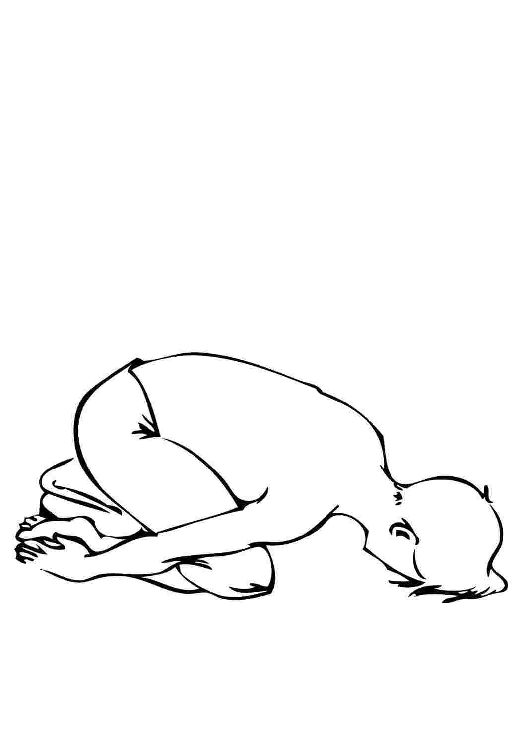 Раскраска Занятия йогой