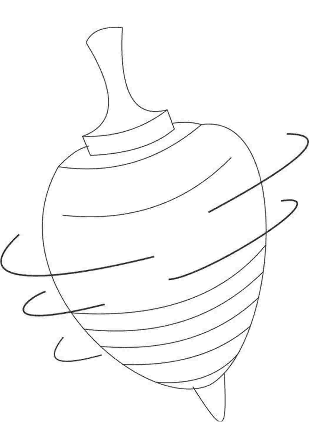 Раскраска Юла вращается