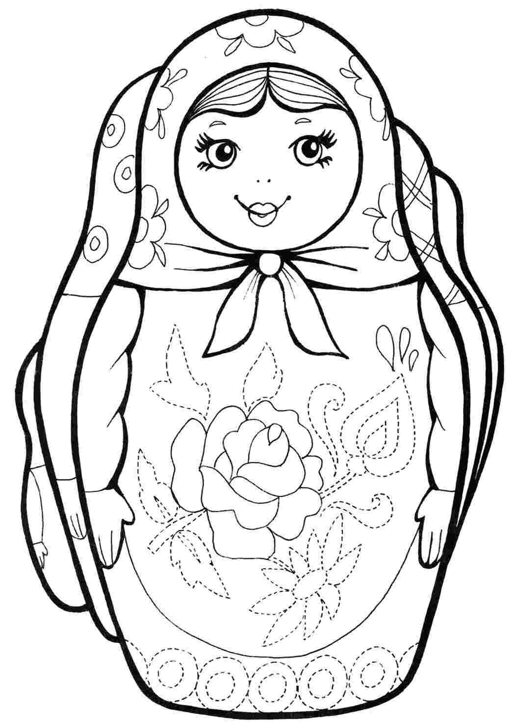 Раскраска Раскраска. Матрёшка