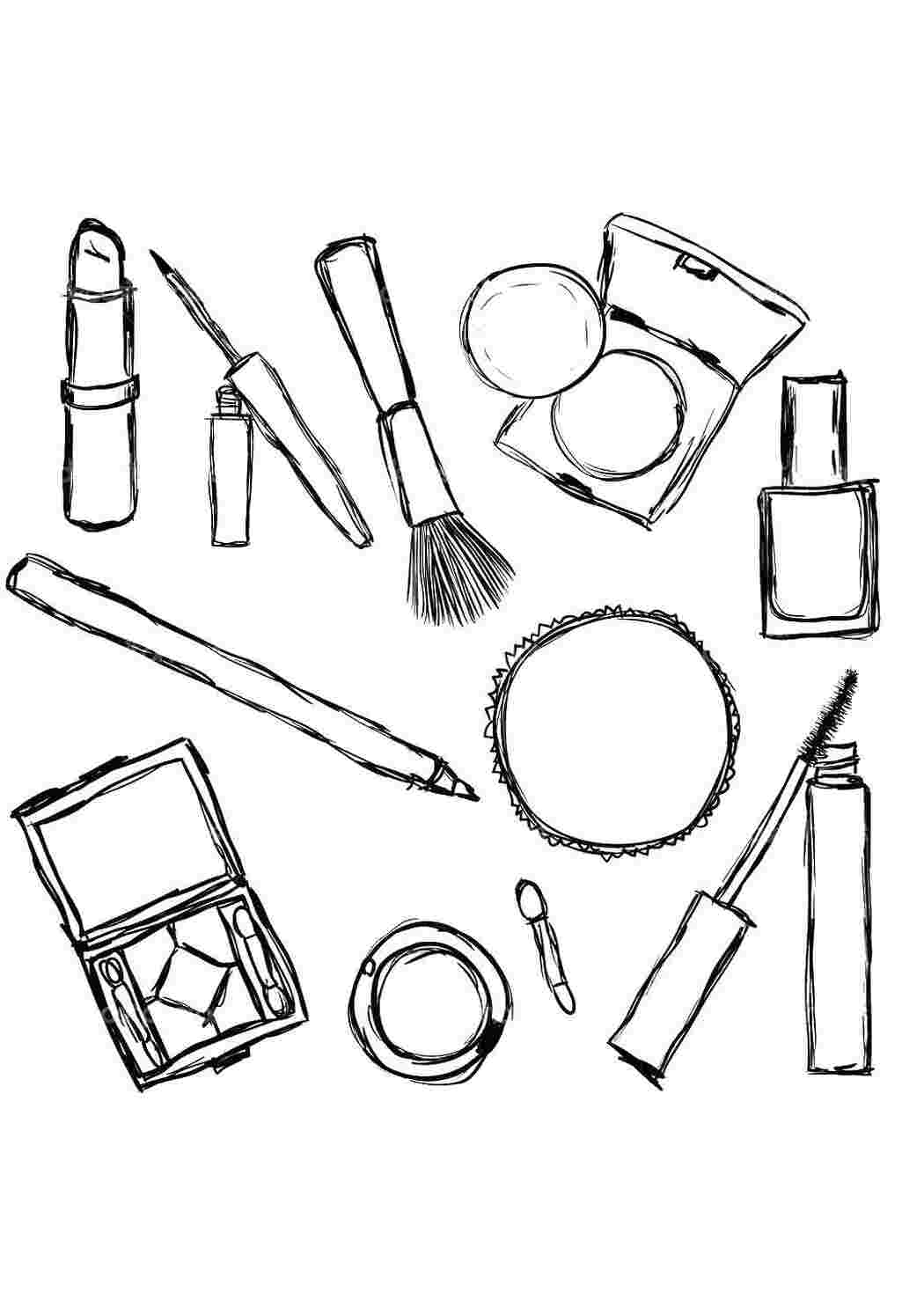 Раскраска Косметический набор