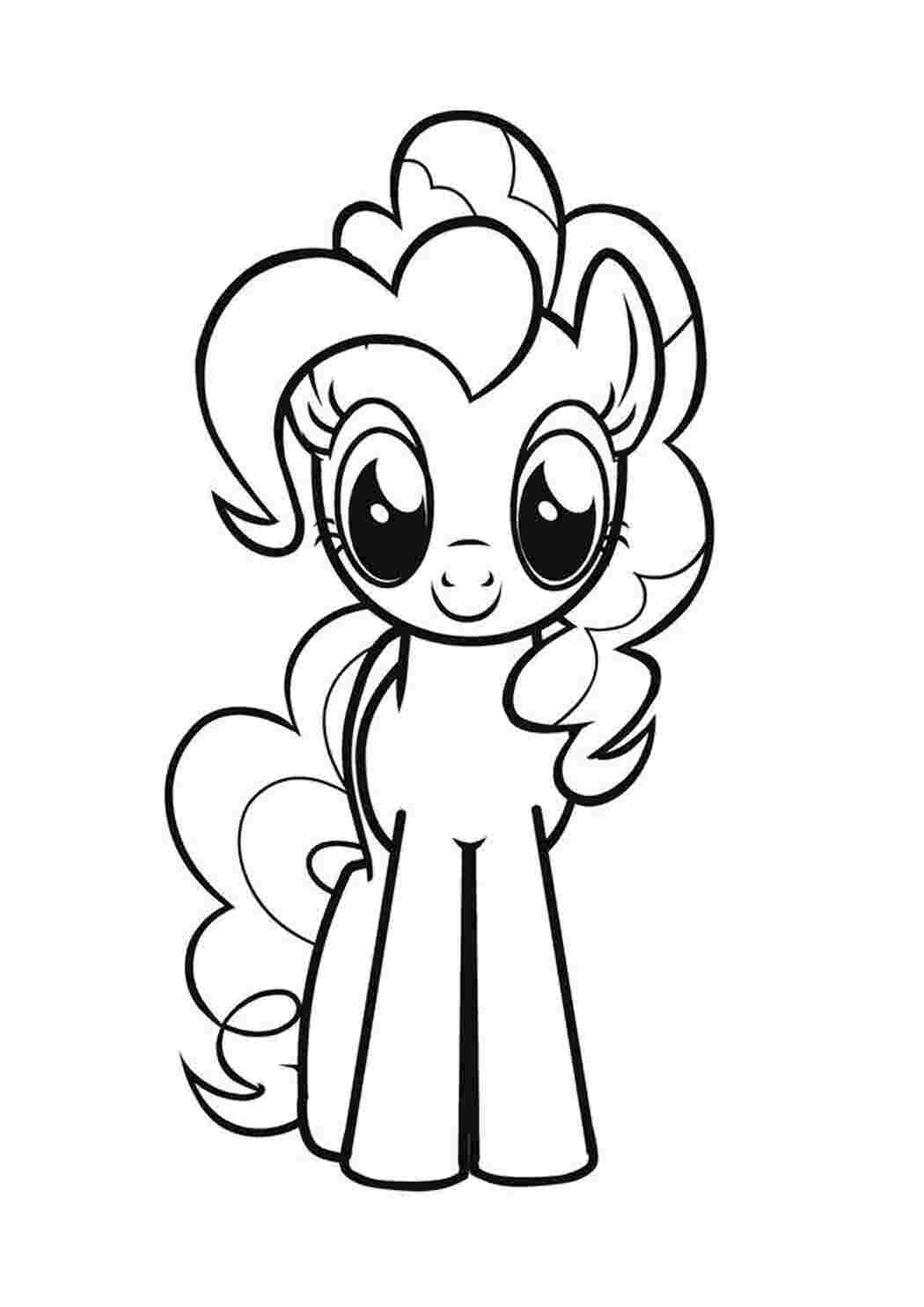 Раскраска пони удивлена