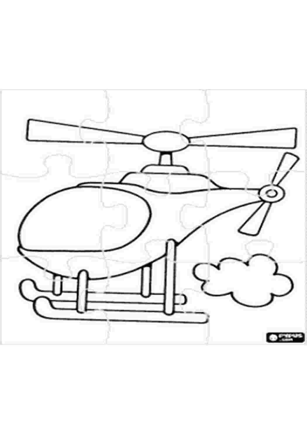 Раскраски для средней группы детского сада вертолет