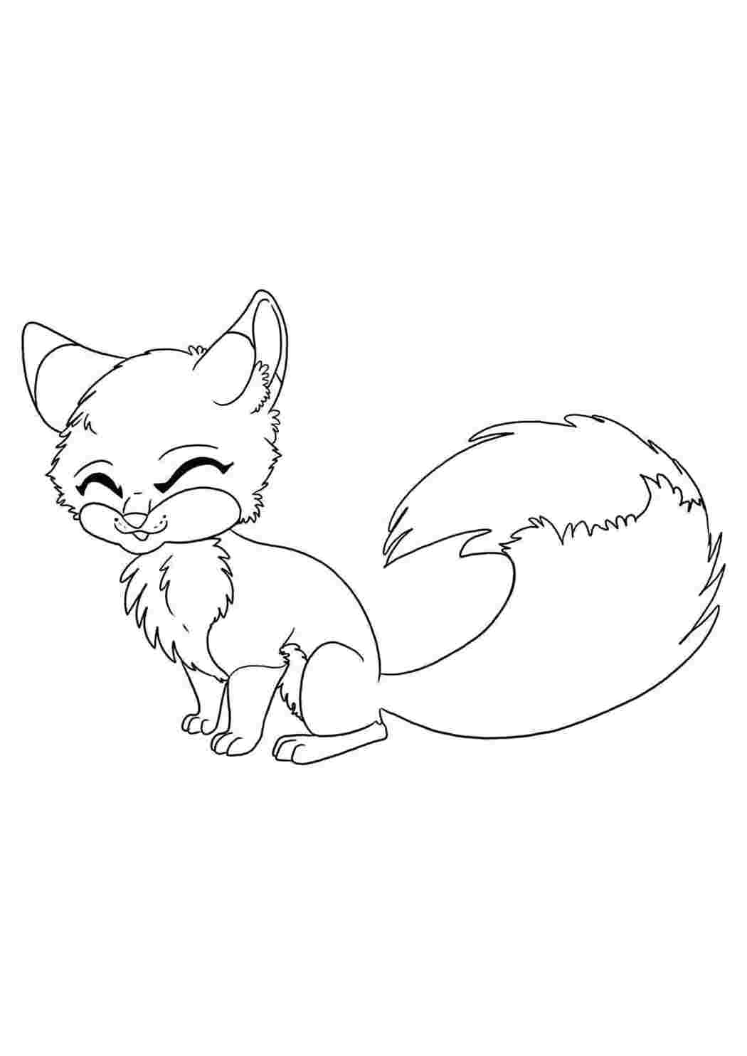 Раскраска лиса