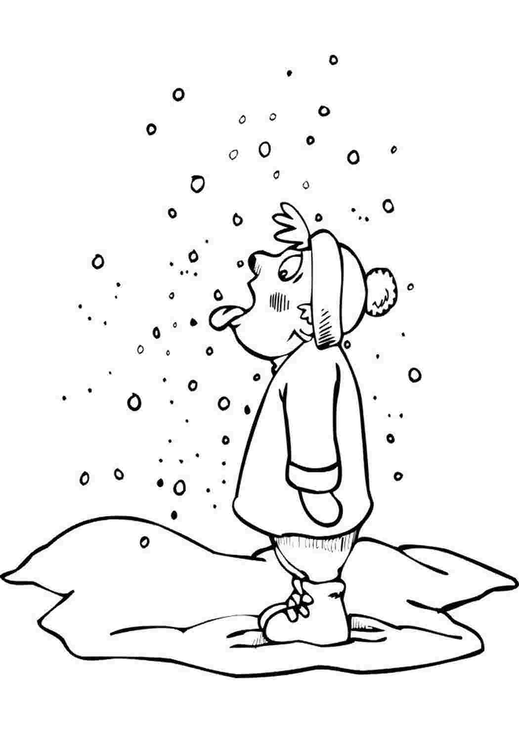 Раскраска Снег