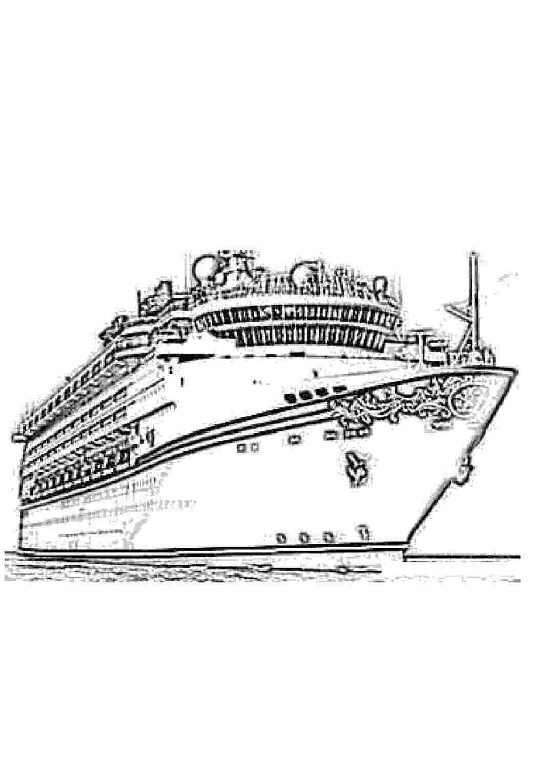 Лайнер Титаник раскраска