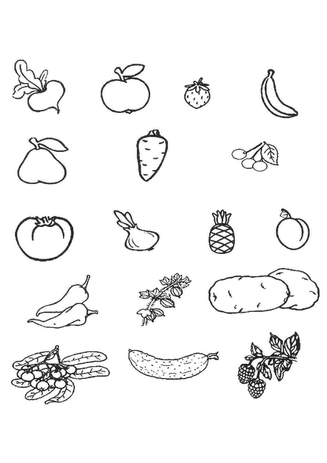 Раскраска Фрукты