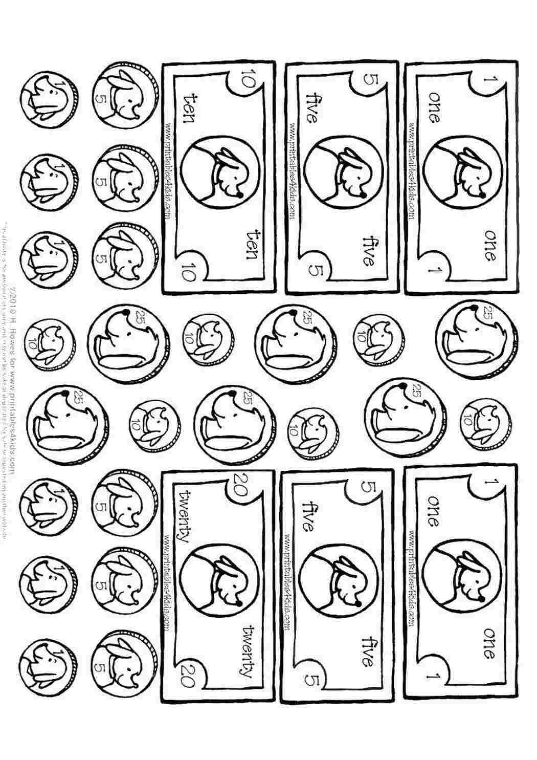 Раскраска Деньги