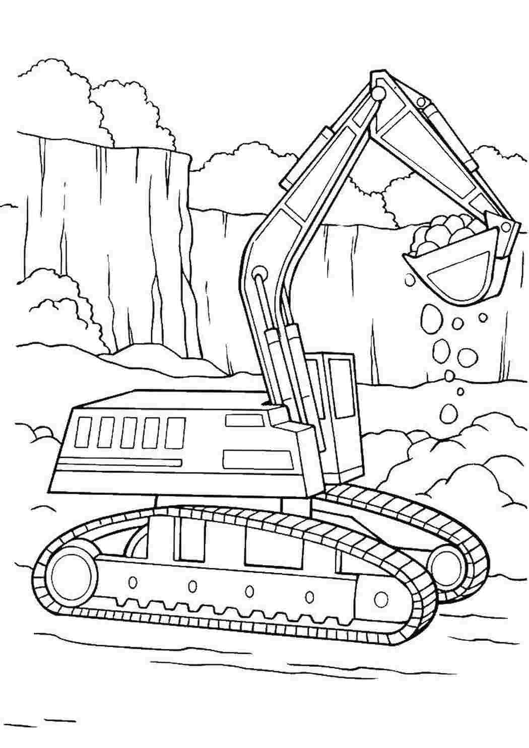 Раскраска Гусеничный трактор