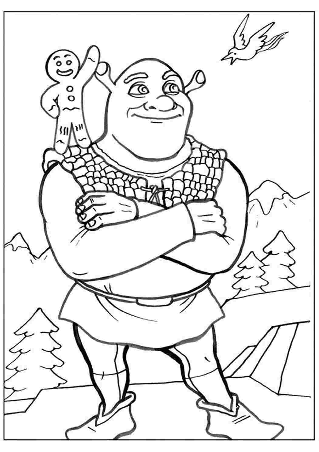 Раскраска shrek
