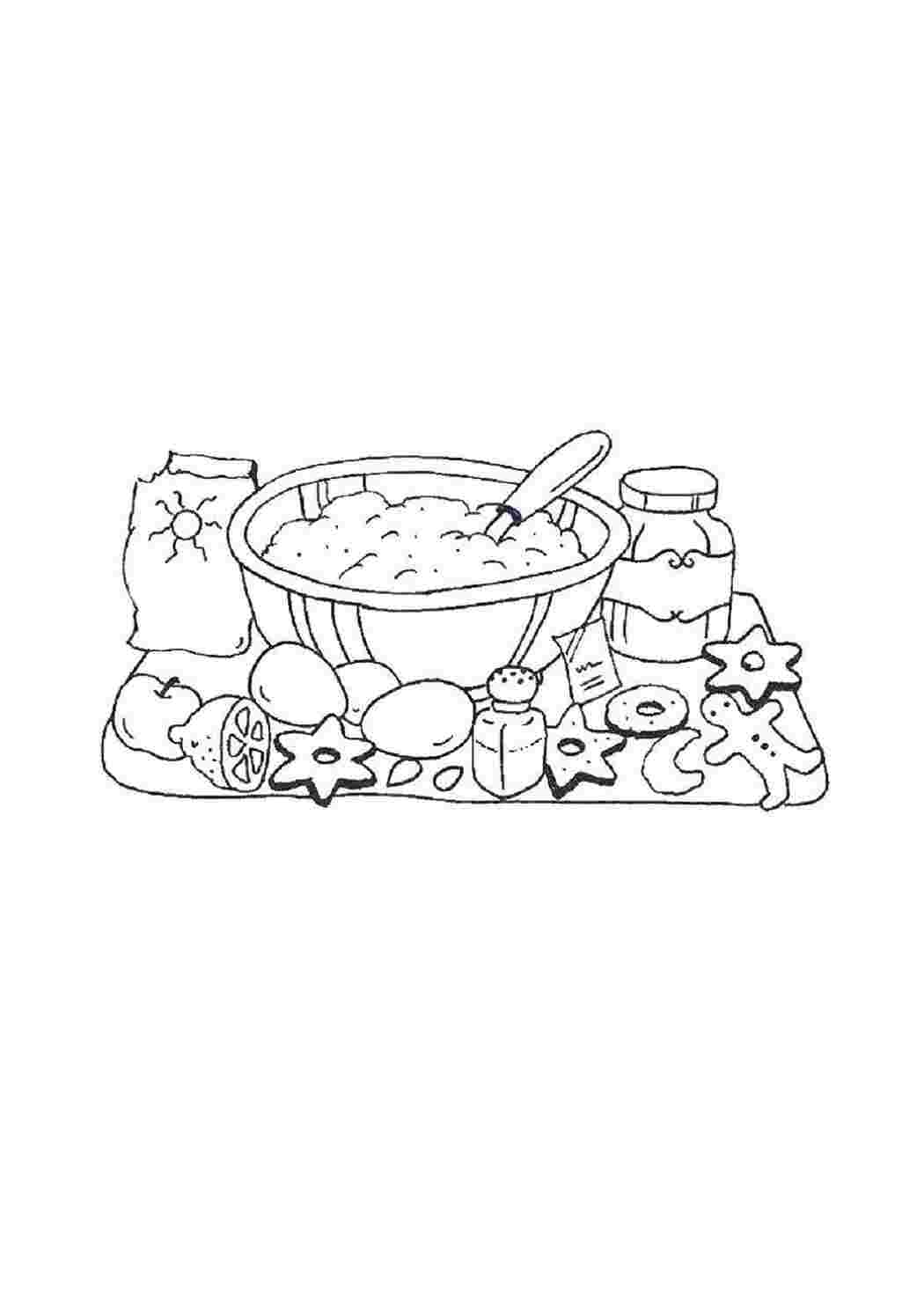 Раскраска Завтрак