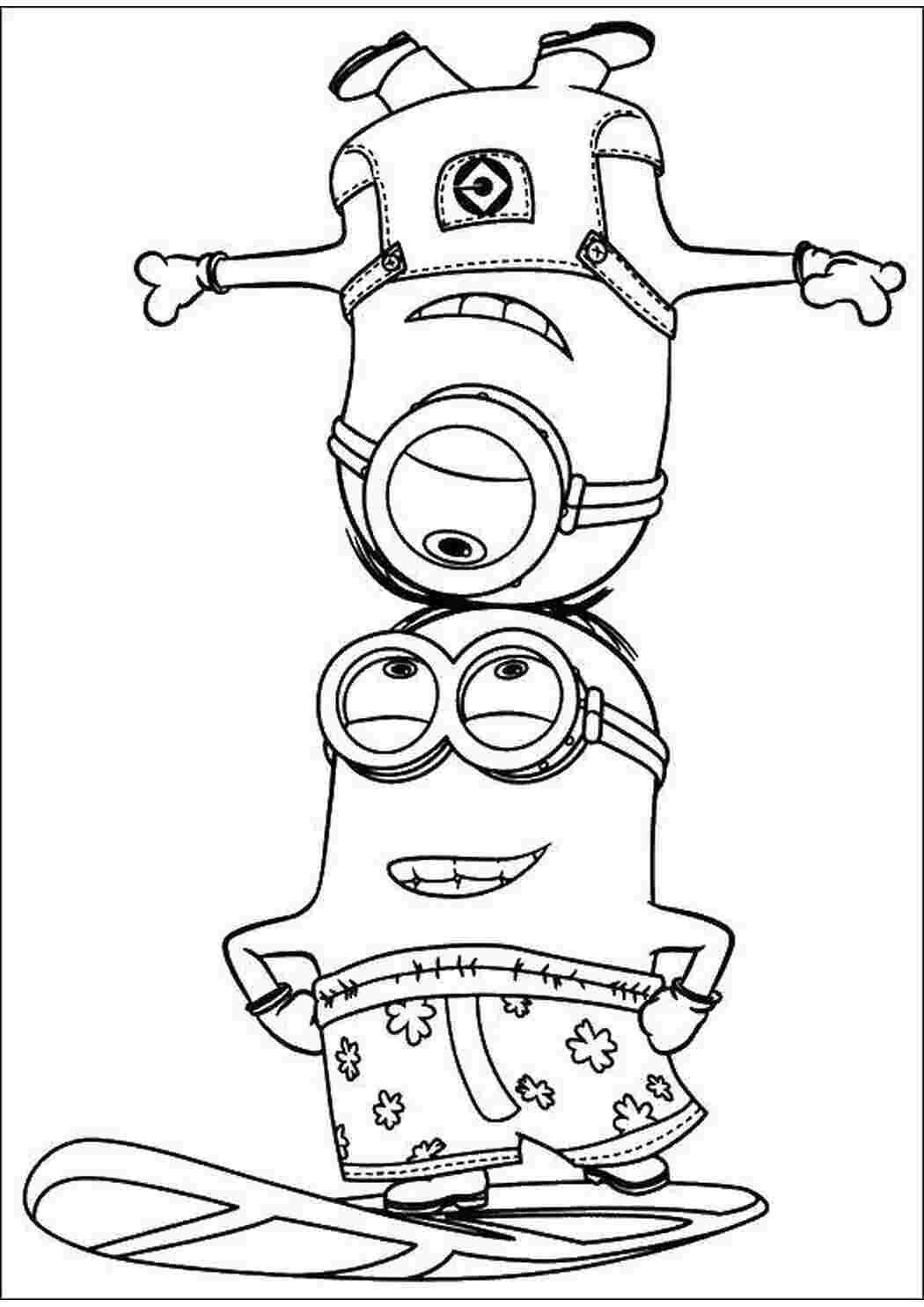 Раскраска Миньоны