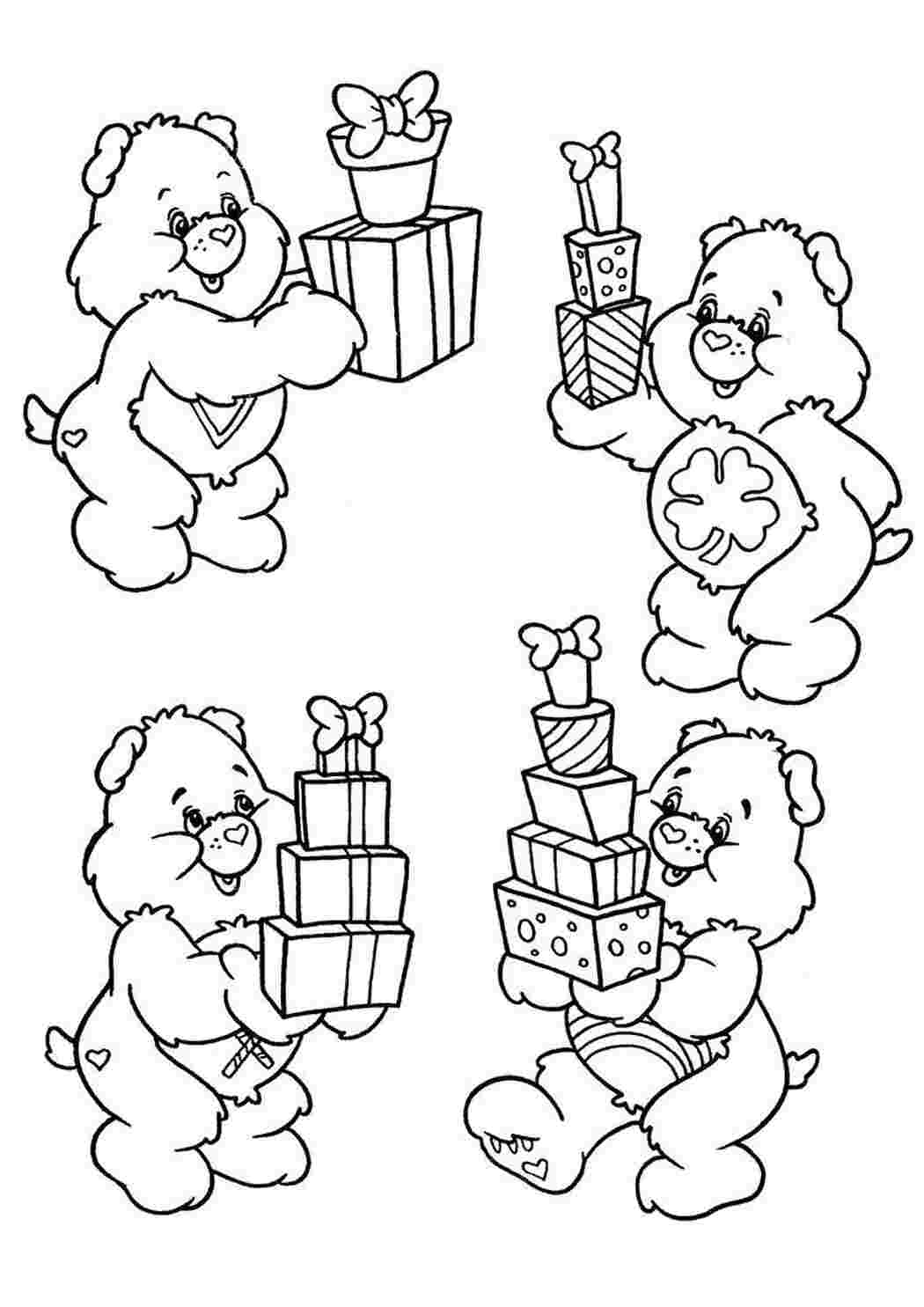 Раскраска Пусть будет много подарков