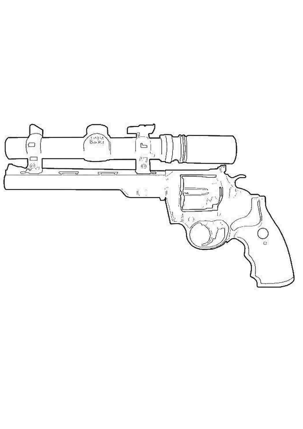 Раскраска Пистолет